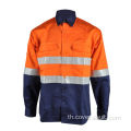 เสื้อเชิ้ตทำงาน FR ฝ้าย Hi Vis